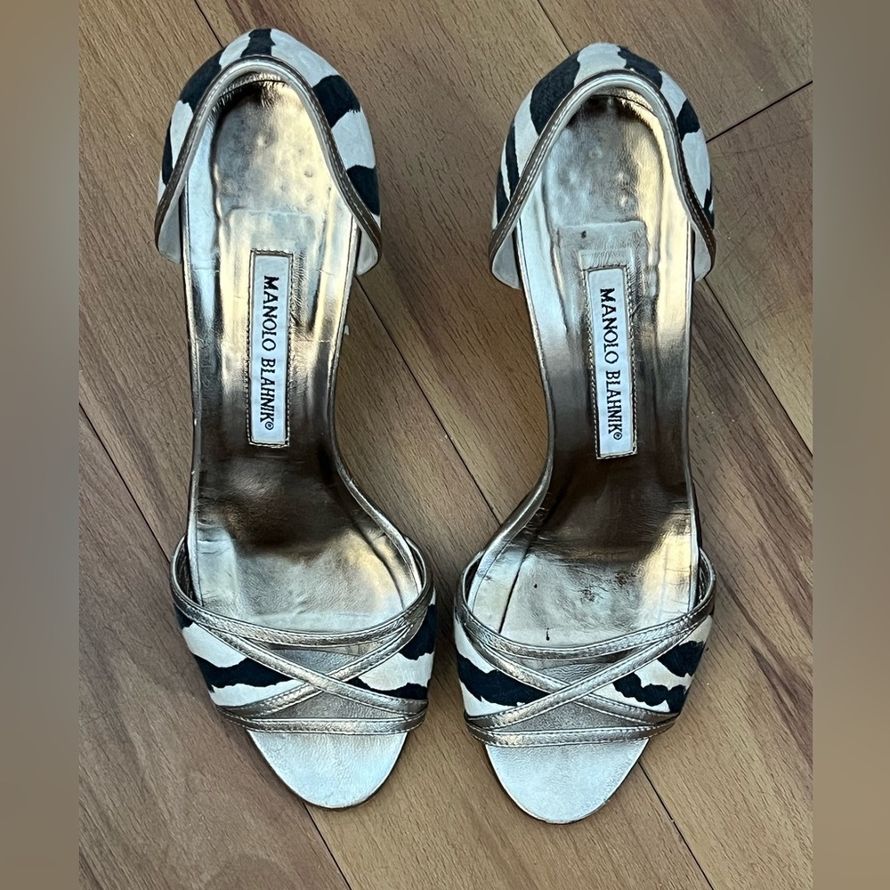 Manolo Zebra Heels